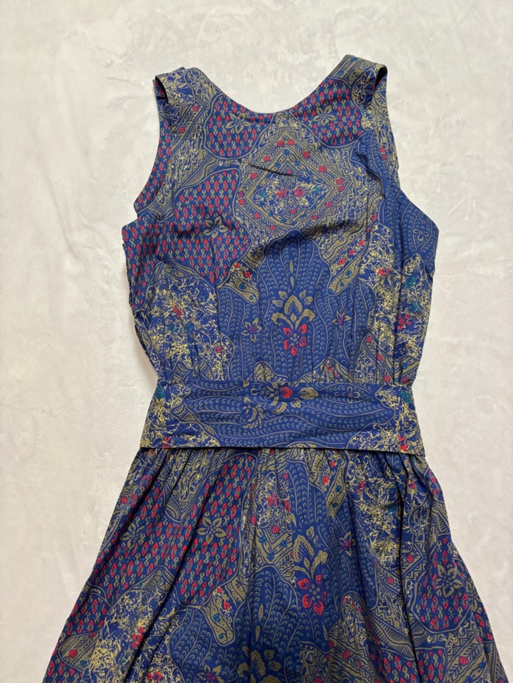 reyn spooner Navy Paisley Hawaiian Tie-Waist Maxi Dress - Picture 10 of 10